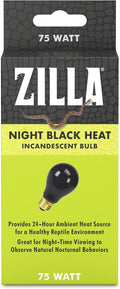 Zilla Incandescent Heat Lamp Bulbs, Night Black for Nocturnal Reptiles