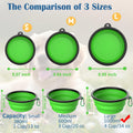 Collapsible Dog Bowls [3 Pack] 34 oz, Travel Dog Bowls, Pet Bowl Portable Foldable Water Food Feeding Dishes with Carabi