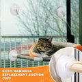 4 Pieces Cat Window Perch Suction Cup, Powerful Cat Window Bed Seat Replacement Suction Cup, Clear PVC Sucker Pads, 2 Styles