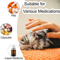2Pcs Pet Pill Shooter Plunger Popper for Small Cats and Dogs, Soft Tip Medication Dispenser, Small Animal Feeding Tool f