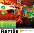 Infrared Heat Lamp Bulbs 75W 2 Pack,Red Basking Spot Light Bulb Reptile Heating lamp for Bearded Dragon,Turtle,Snake,Leo