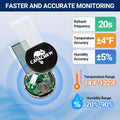 Magnetic Reptile Thermometer and Humidity Gauge, Digital Tank Thermometer Hygrometer with LCD Display, Habitat Temp Humi