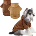 2 Pack Dog Hoodie Warm Hood Dog Sweater Cold Weather Small Dogs Sweatshirt Comfort Pet Clothes for Small Medium Dogs with Pockets Chihuahua Clothes for Male Female Girl Boy Sporty Daily Wear