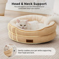 ZOMISlA Heated Cat Bed for Indoor Cats, 25 Timer & 11 Temp Adjustable