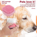 Qubccum 7 Pcs Cat Dog Brush Grooming Kits, Self-Cleaning Slicker Brush, Pet Nail Clipper and File, Flea Comb, Pet Shampoo Bath Brush, Pet Finger Toothbrush, Storage Bag (Pink)