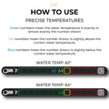 Temperature Tape - Stick on Fly Fishing Thermometer for Flat Surfaces - Highlight Safe and Unsafe temperatures for Trout