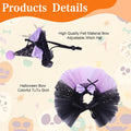 2pcs Bearded Dragon Witch Costume Set Small Pet Adjustable Hat Bow Tutu Skirt Outfits for Lizards Guinea Pigs Bunny Ferr