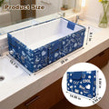 Foldable Dog Bathtub for Small to Medium Dogs & Cats, Collapsible Pet Bath Tub for Shower/Kitchen Sink, Thickened Insulated Base, Portable & Space-Saving Puppy Wash Basin, 27.5" x 15.7" x 9", Blue