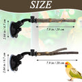 2 Pcs Parrot Perch Stand, Strong Suction Cup Bird Perch, Movable Perch Stand Bird Training Set, for Window Mirror Car Sh