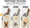 Miorun Extra Wide 4-Step Dog Stairs for Bed & Couch 18" H, More Stable Non-Slip Pet Steps with Balanced Foam Structure and Gentle Slopes, Stylish Indoor Dog Steps for Small & Medium Dogs, Gray