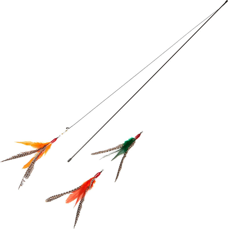 GoCat Da Bird Rod and Feather Cat Toy, Handmade in the USA (3 Birds)