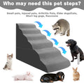MALOROY Dog Stairs for High Beds 30-36 inches Tall, 6-Step Dog Steps for Bed 32-36 inches for Small Large Dogs, Doggie Ramp for Bed, 30D Foam Pet Stairs for Old Dogs/Cats, Free-Installation, Grey