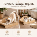 23" Large Sisal Cat Scratcher Lounge Bed for Indoor Cats