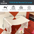 TOYAFUN Cat Wall Shelves, Perches, Hammocks, Beds - Solid Metal Frame for Sleeping, Playing, Climbing, Lounging