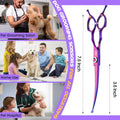 JASON Curved Dog Grooming Scissors - 7.5" Round Tip Shears Adjustable Screw
