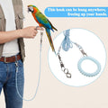 Bird Leash with 4 Different Size Foot Ring, Parrot Flying Rope Elastic Bird Harness Flying Leash Outdoor Training Tracti