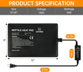 Reptile Heat Pad with Digital Thermostat, Under Tank Terrrarium Heat Mat 16W 8 * 12 Inch, Temperature Controller Heating