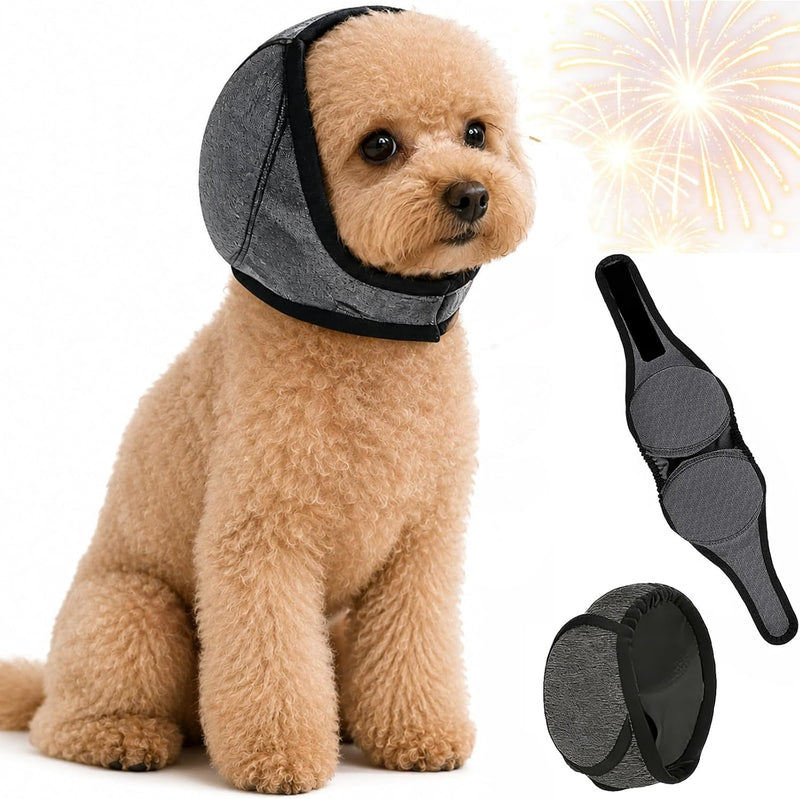 Dog Ear Muff Noise Protection, Noise Cancelling Headphones for Dogs, Adjustable No Shake Dog Ear Cover Noise Blocking, D