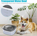 UPSKY 70oz Dog Water Bowl 2L No Spill Dog Bowls Large Capacity Spill Proof Slow Water Feeder, No Splash Pet Water Dispenser Vehicle Carried Travel Slow Drinking Bowl for Messy Drinkers