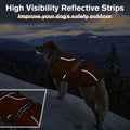 Lelepet Dog Coat Waterproof Dog Jacket Fleece Vest with Adjustable Buckle