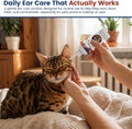 Petnanny Cat Ear Cleaner Solution, Pet Ear Cleaner for Dogs & Cats, Dog Ear Cleaner Non-Stinging Ear Drops with Silver I