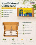 Birds LOVE 3.5-4″ Cuttlebone for Birds – 100% Natural Sun-Dried Calcium & Beak Conditioning Supplement for Parakeets, Bu