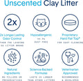 Boxie Unscented 30 Day Odor Control Clumping Clay Cat & Kitty Litter 16 lb, 99.9% Dust-Free, Hard Flat Top Clumps, No Fragrances No Fillers, Long-Lasting, Easy to Scoop