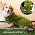Dog Winter Coat with Waterproof Zipper Harness Hole, Fleece Dog Jacket