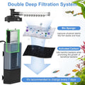 AQQA Internal Aquarium Filter for 2-10 Gallon Tank, Adjustable Flow