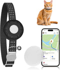 ZFSJTAG Cat Tracker, MINI Pet Tracker for Cats, Cat GPS Tracker Compatible with Apple Find My App(Only iOS), Real-Time Tracking, Precise Positioning, No Monthly Fee, Smart Alerts, Waterproof