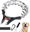 Dog Prong Collar, Walking Training Collar for Small Medium Large Dogs with Quick Release Buckle, Adjustable Pinch Collar