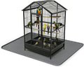 Silicone Bird Cage Mat 57" x 40" Under Crate Floor Protector, Dark Grey
