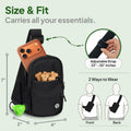 Hands Free Crossbody Dog Leash Bag, Dogs up to 60 lbs