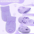 XXS Dog Sweater 2-Pack, Turtleneck Knitwear Dog Sweater for Small Dogs Girl Teacup Chihuahua Yorkie Warm Winter Pet Puppy Clothes Kitten Cat Sweater for 1.5-2 lbs Dogs