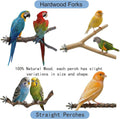 8PCS Natural Bird Perches for Cage, Parakeet Perches Set, Birds Toys, Natural Wood Perch for Small Birds Cages, Bird Cage Accessories, Parrot Stand for Cockatiels,Conure,Lovebird, Budgie Toys