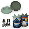 OHMO 2 Pack Pet Food Can Lids, (12.5-14oz) BPA Free Silicone Covers for Cat and Dog Food Cans, Camo&Light Green
