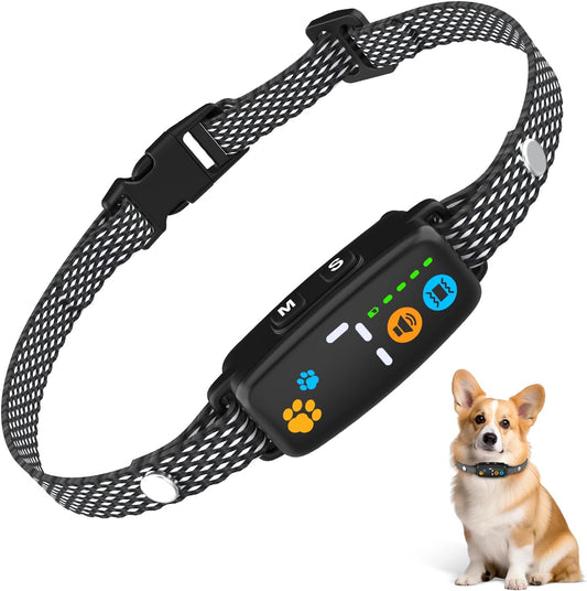 No Shock Bark Collar for Small, Medium & Large Dogs, 7 Sensitivities