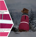 QBLEEV Warm Dog Coat, Reflective Dog Jacket, Waterproof Dogs Winter Coat