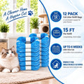 12 Pack Cat Litter refill Bags,Compatible with Genie Litter Refills, 100% Enhanced Odor Control