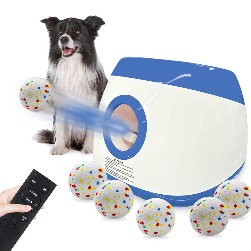 SOCO Automatic Ball Launcher for Dogs Large- 3 Distance Settings (40/60/80FT) w/Remote Control | 2.5