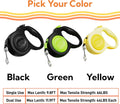 9.8 FT Dual Retractable Dog Leash for 2 Small Breeds Up to 44lbs Each