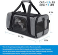 Wakytu Airline Approved Pet Carrier, TSA Approved Soft Sided Travel Bag for Small Dogs and Cats, 5 Mesh Windows & Padded Shoulder Strap for Plane Underseat, 17.7"x11"x8.3"