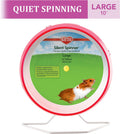 Kaytee Silent Spinner Wheel For Pet Syrian or Large Breed Hamsters, Sugar Gliders and Gerbils, Large 10 Inch (Colors May
