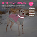 AOFITEE Dog Winter Coat Warm Dog Coat with Harness Waterproof Dogs Jacket