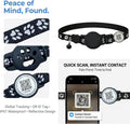 Cat Tracker with QR Code GPS Collar for Cats Electronic Pet Locator Waterproof Compatible with Apple Find My Advanced Tr