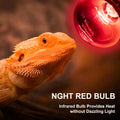 Heat lamp Bulbs Day & Night Combo, 100 Watt UVA Daylight Basking Spot Light and Red Infrared Heating Light for Bearded D