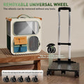 Cat Carrier with Wheels, Folding Rolling Pets Carrier on Wheel Soft Pet Handbag Cats Backpack, Dog Carriers up to 23 LBs