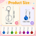 8 Pack Cat Bells for Collar Loud, Colourful Dog Cat Collar Bell