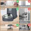 Automatic Cat Feeder and Water Dispenser with Stainless Steel Bowl Dog Gravity Food Feeder and Waterer for Small Medium 