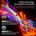 Professional Left Handed Curved Dog Grooming Scissors for Lefty Groomers 35° Arc Grooming Shears for Dogs Pet Cat Japane